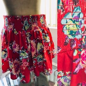 ROXY Vintage Y2K Floral Surfer Girl Mini Skirt Medium